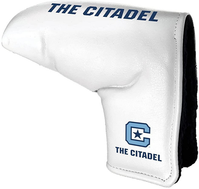 Team Golf NCAA 시타델 밀리터리 투어 블레이드 퍼터 커버 (화이트) 대부분의 블레이드 퍼터에 적합 스코티 카메론 테일러메이드 오디세이 타이틀리스트 핑 캘, Team Golf NCAA 시타델 밀리터리 투어 블레이