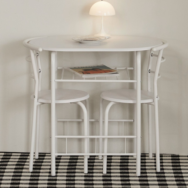 포블리스 미니 2인 식탁세트 800, 화이트