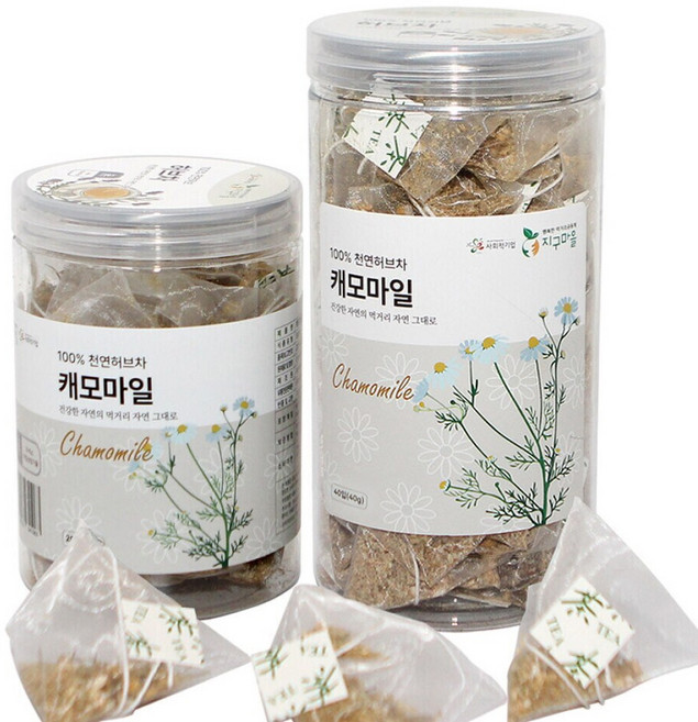 지구마을 생분해필터 PLA 캐모마일 허브티백차, 1g, 1개, 40개입