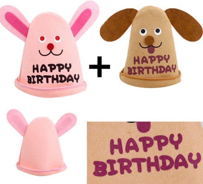 피플스파티 생일토끼모자 앤 생일강아지모자