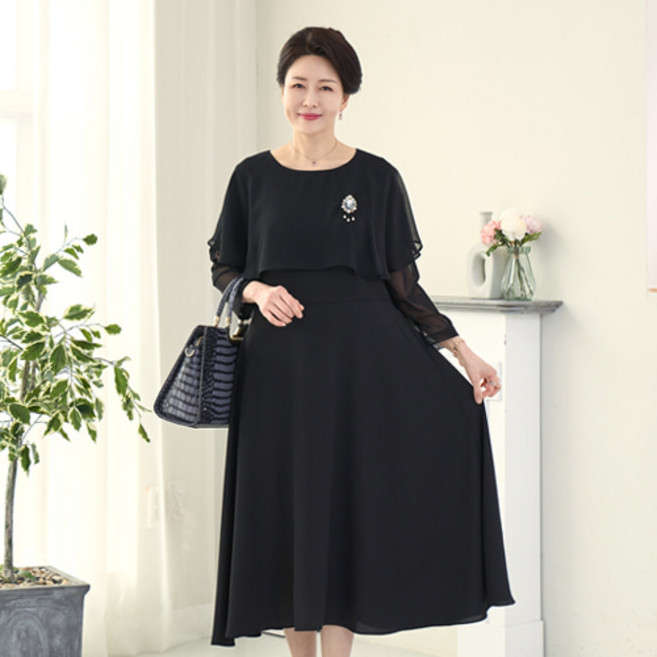 [엄마옷 로즈맘] 잔피쉬폰원피스/엄마원피스 50대원피스 중년원피스 50대엄마옷 중년여성옷 5060