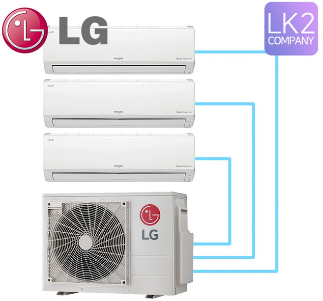 LG 엘지 1등급 벽걸이 에어컨 2in1 6평+6평 올인원 멀티형 3in1 4in1 5in1 조합가능 설치비별도, 일반배관형, LG 1등급 6평+6평+6평 3in1에어컨