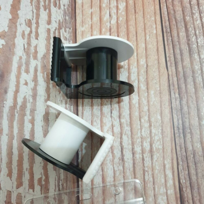 3M 可愛磁性隨身膠帶台 護理師切割台 適用一吋半吋膠帶 多色可選, 白+黑《現貨》, 1個