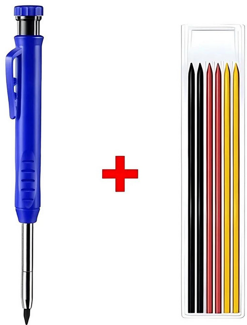 단단한 목수 펜슬 알루미늄 막대 내장 샤프너 마킹 도구 깊은 구멍 기계식 2.8mm, 15 14 Style