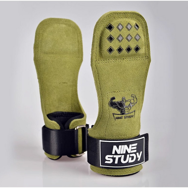 그립맥스 미끄럼방지 헬스스트랩 좌우 세트, 카키, 1세트