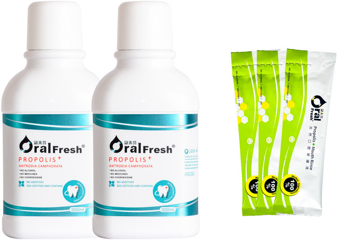 歐樂芬 牙齦專護蜂膠口腔保健液, 2個, 300ml