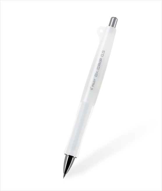 파이롯트닥터그립클래식 PILOT DrGRIP CLASSIC 0.5mm 흔들샤프 각인가능, 아이스화이트+각인