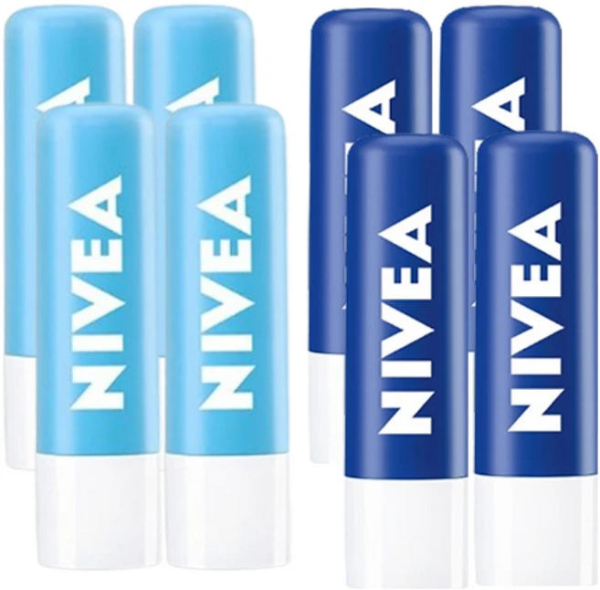 NIVEA Classic 니베아 모이스춰 + 에센셜 (우리의 친구) 립밤 세트, 4.8g, 8개, 모이스춰케어(4개)+에센셜케어(4개 - 쿠팡