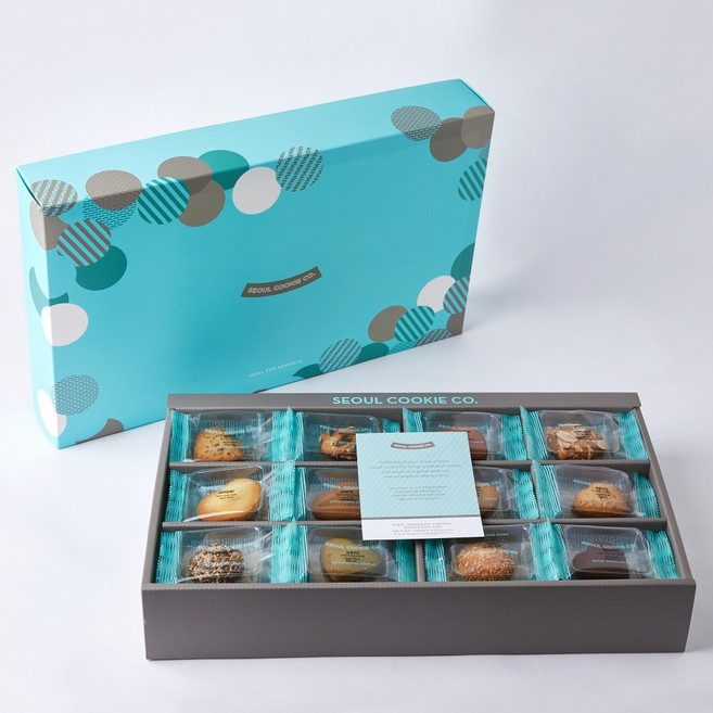 서울쿠키 쿠키 선물세트 개별포장 답례품, 서울쿠키 12종 4개, 1박스