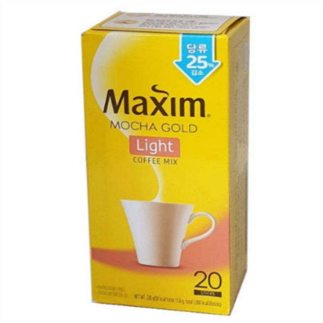 맥심 카누 모카골드 라이트 커피믹스, 11.8g, 20개입, 2개