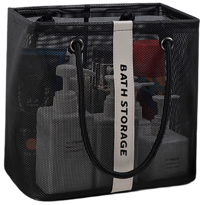 빅무드 물빠짐 메쉬 목욕가방 물놀이 가방, L(대형)