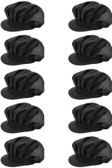 홈샘 반망사 위생 주방모자 10P, 블랙 반망사, 10개