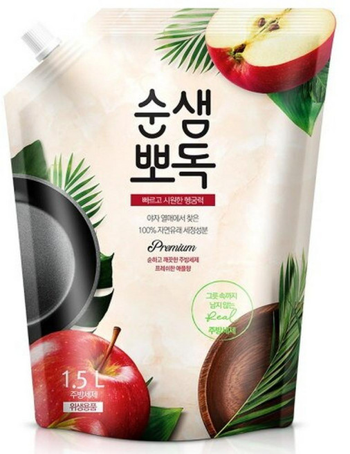 순샘 뽀독 애플향, 1.5L, 3개