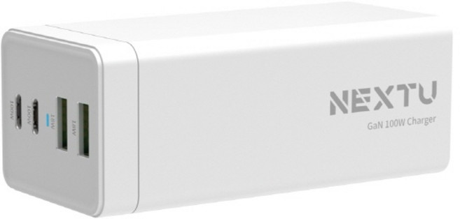 NEXTU PD PPS 100W 4포트 충전기 NEXT-QC628GAN, 1개, 화이트