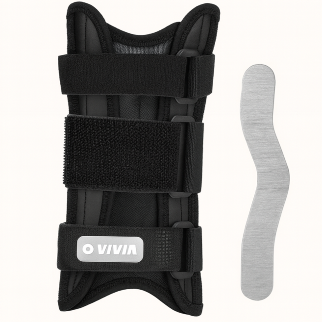 에버케어 헬스 골프용 고정형 손목보호대 양손 염좌 압박 깁스 손목아대, 블랙, 1개