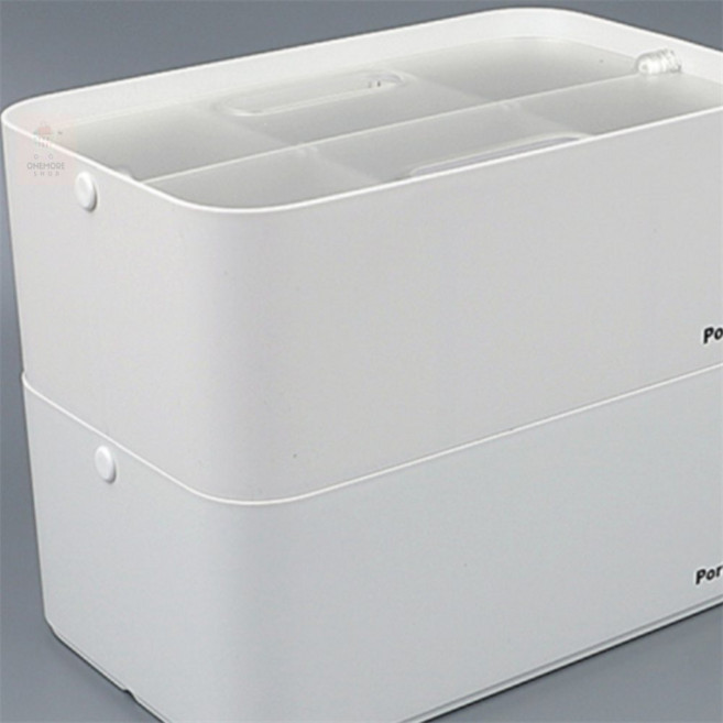 원몰샵 리템 DIY 6칸 정리함 데스크수납함, 화이트(불투명뚜껑), 화이트 불투명뚜껑