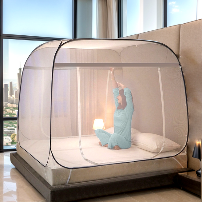 그린쉘터 원터치 침대 모기장