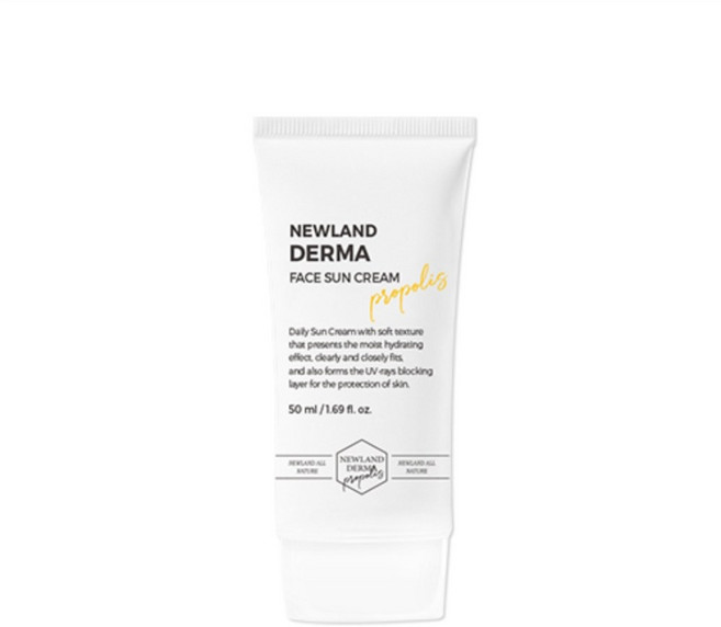 뉴랜드 더마 페이스 선크림 50ml SPF50+ 민감성피부 저자극 에센스제형 순한 얼굴선크림, 1개
