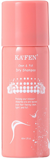 KAFEN 卡氛 乾洗髮噴霧 快速清潔頭髮 去除油膩 清新香氣 方便攜帶, (粉)玫瑰60ml, 1個