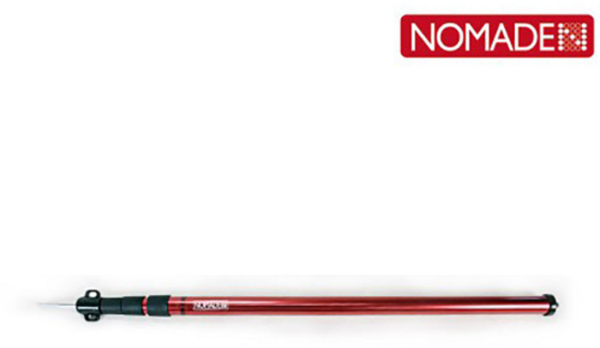 노마드 캠핑 차박 휴대용 4단 높이 조절 슬라이드 폴대 레드 N-7673, 1개