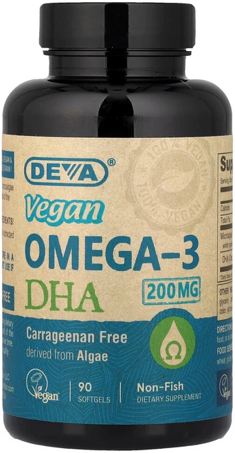 데바 Deva 비건 오메가3 DHA 베지 소프트젤 90정, 1개 - 쿠팡
