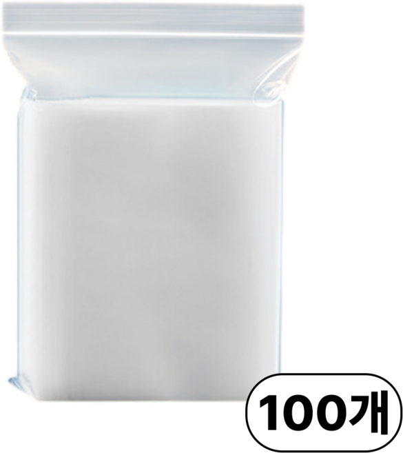 집으로프레시 질긴 두꺼운 지퍼백, 1개, 100개입, 중(M)