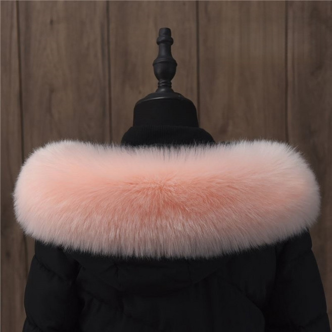 Makone 퍼 칼라 여우 라쿤 가짜 칼라 코트 칼라