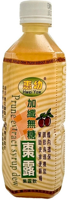 惠幼棗露加纖無糖果露飲，黑棗精華，無糖配方，促進腸道蠕動，獨立包裝，方便攜帶，全家適用, 1個, 360ml