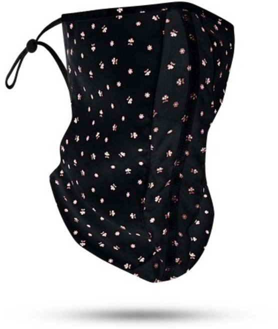 스킨쿨러 여성용 호흡이 편안한 기본형 자외선 차단 벨크로 페이스가드 1매 지퍼백 포장, 블랙, 1개