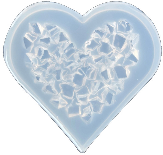 다이아몬드 러브 에폭시 수지 몰드 크리스탈 스톤 장식 실리콘 몰드 DIY 공예 비누 보석 홈 데코 캐스팅 도구