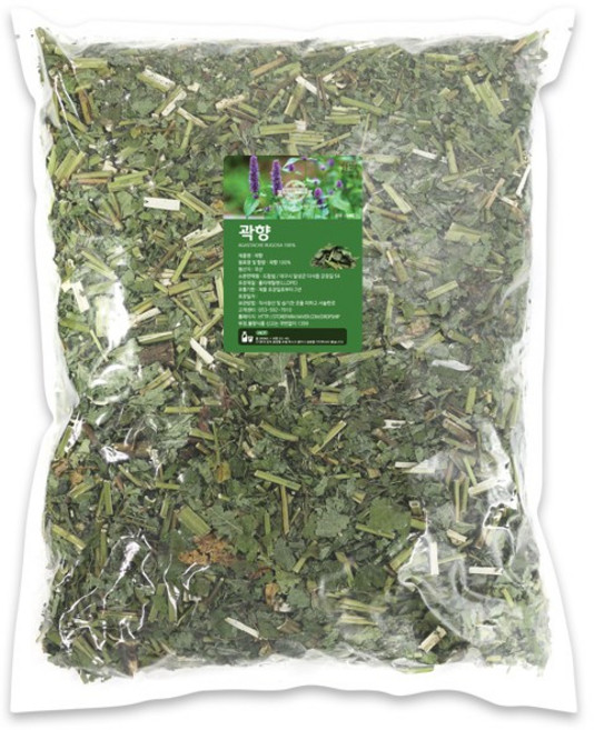 곽향(국산) 1kg 배초향 방아잎 건강 한방 약재 차, 1개