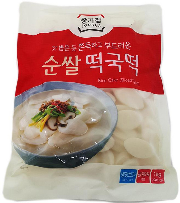 데이즈순쌀떡국떡 1KG/종가집x8개, 8개, 1kg