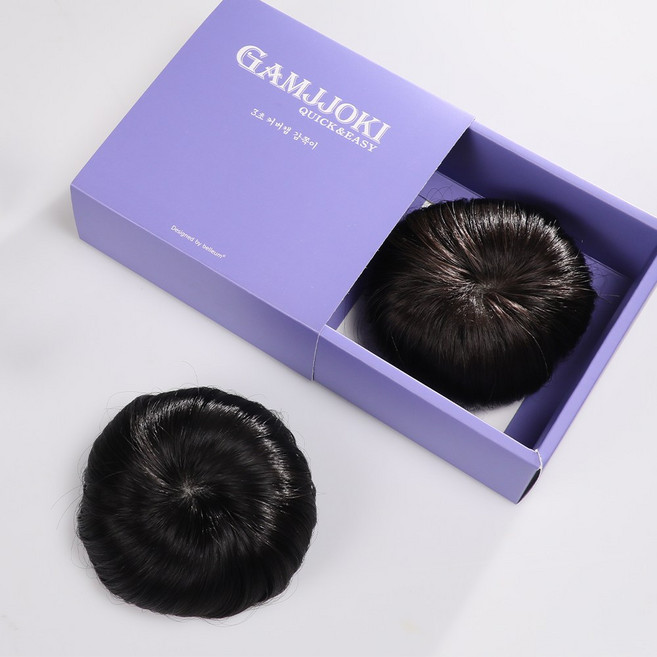 감쪽이 리얼두피 정수리 부분 가발 볼륨커버 탑커버, 1개, 자연갈색