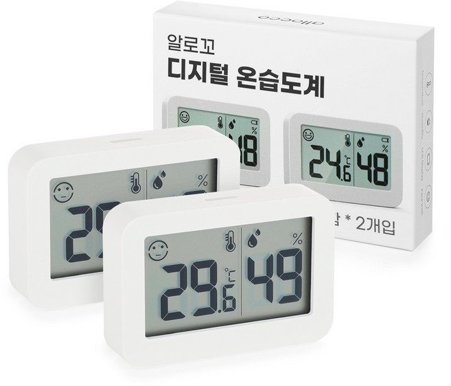 알로꼬 디지털 미니 온습도계 TH-MINI 2개입 건전지포함, 1개