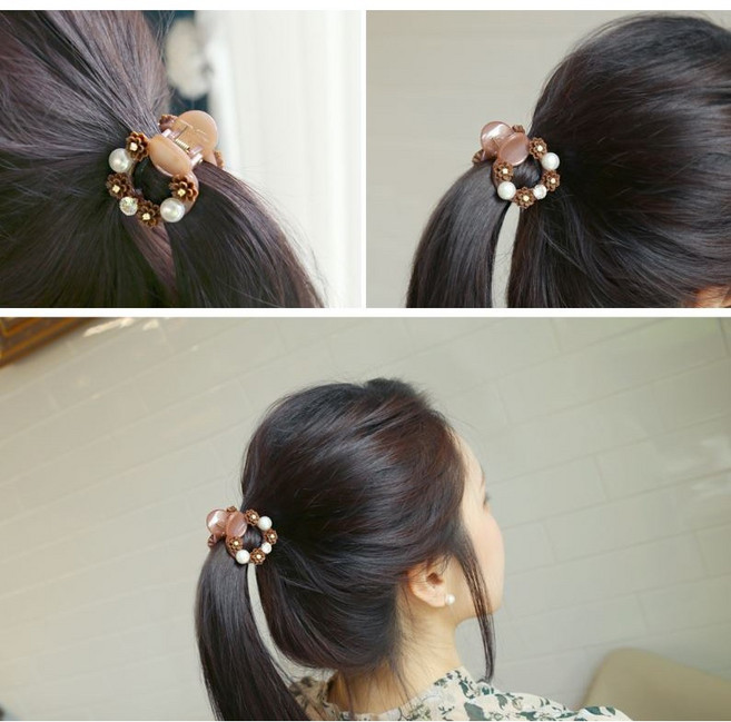 꽃과 진주 헤어핀 머리핀 집게핀 (hp766)