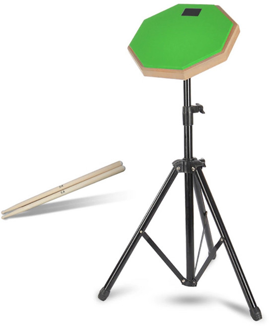 발통마켓 드럼패드 연습 패드 연습용 풀세트 스틱 스탠드 포함 8인치, 드럼패드세트(옐로우)