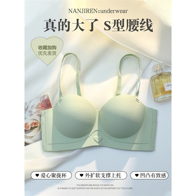 OEING 女士薄款無肩帶內衣 聚攏美背收副乳