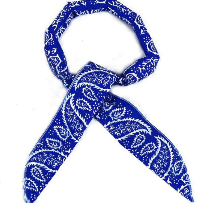 쿨링 스카프 아이스 넥밴드 냉감 목쿨러 여름 목걸이 얼음 스카프 골프 등산 야외활동 필수템, 블루, 1개