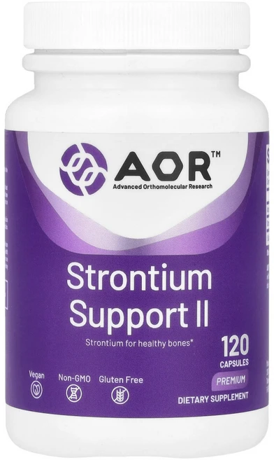 AOR 스트론튬 Strontium 지원 Strontium Support II 120 식물성 캡슐, 1개, 120정 - 쿠팡