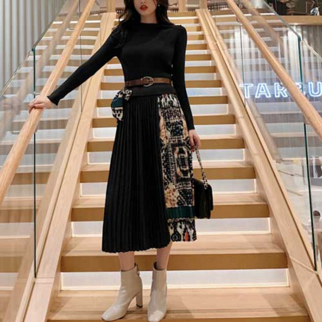 마카다 마카판다 베르너 겨울 봄 원피스(벨트 포함) 0167