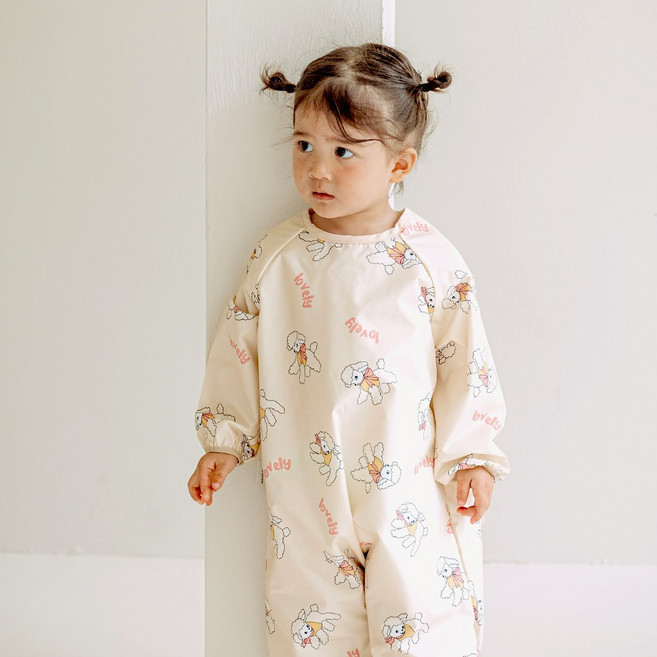 아이주 아기 유아 미술가운 촉감 놀이 전신 돌 어린이 모래놀이옷 갯벌체험 키즈 옷 방수, 러블리양