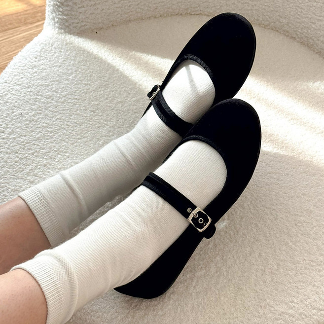 꼼지락 메리제인 키높이 속굽 플랫슈즈 3CM