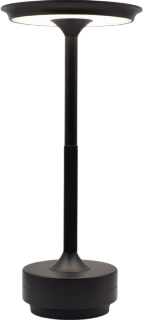 Rrom北歐檯燈，觸控調光無線充電，三色溫簡約時尚檯燈, 黑色