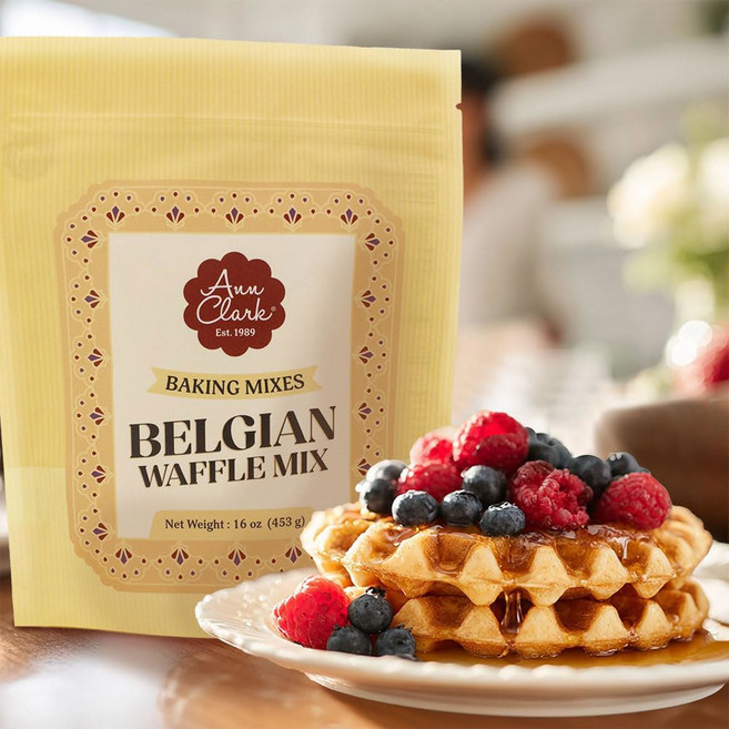 앤 클락 벨기에 리에주 슈가 와플과 정통 진주 믹스, Be ian Waffle x, 453g, 1