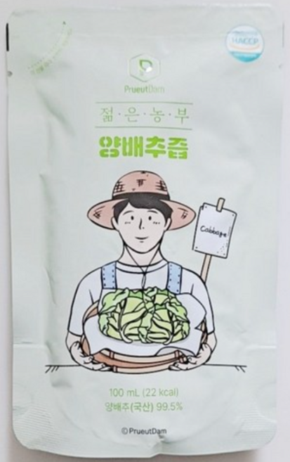 푸릇담 젊은농부 양배추즙, 100ml, 60개