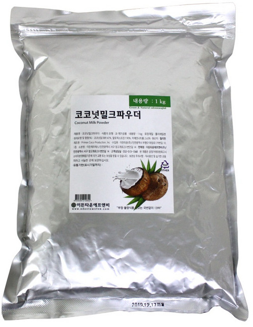 이든타운 코코넛 밀크 파우더, 1kg, 1개