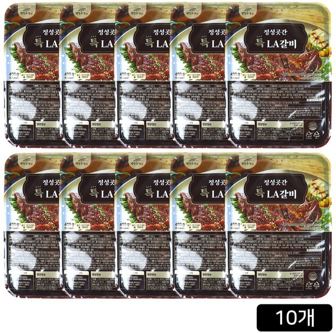 [홈쇼핑] 정성곳간 특 LA갈비, 단일옵션, 400g, 10개
