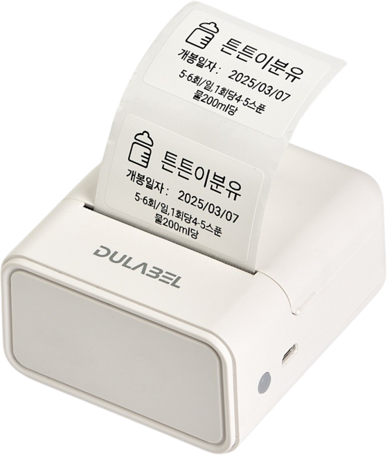 DULABEL 두라벨 네임 스티커 라벨프린터 휴대용, 1개, L1S_Pro_화이트