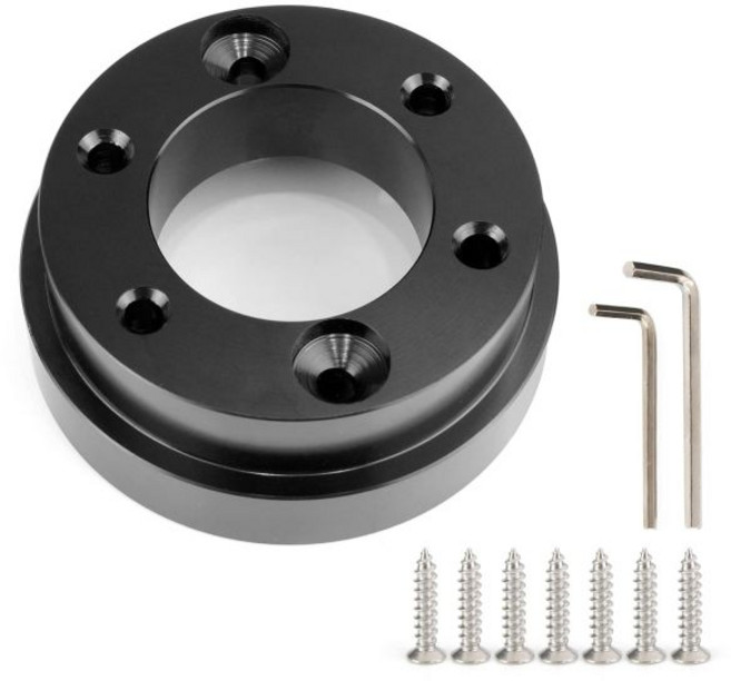 Htostar 레이싱 스티어링 휠 어댑터 플레이트 70mm 2.75인치 호환 가능 Logitech G29 G920 G923 Sparco 세트, Htostar 레이싱 스티어링 휠 어댑터 플레이트 70