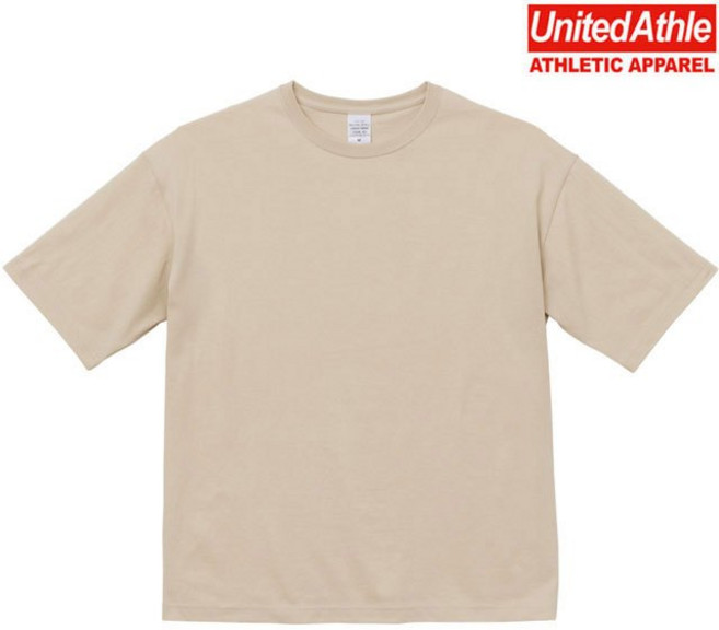 日本 United Athle UA5508 寬版落肩 5.6磅 圓領 短T 素T (545 沙棕色) 化學原宿, 545 沙棕色,L